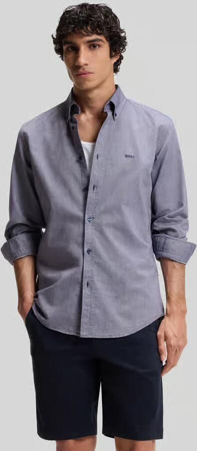 Boss Orange Regular fit vrijetijdsoverhemd met button-downkraag model 'Rickert - Foto 14