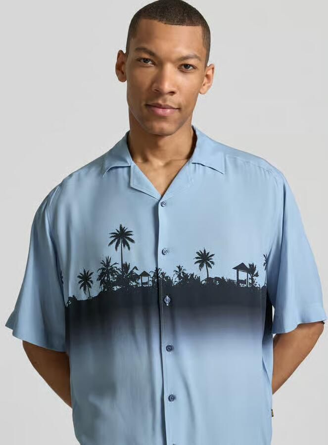 Boss Orange Regular fit vrijetijdsoverhemd van pure viscose model 'LAPISY'