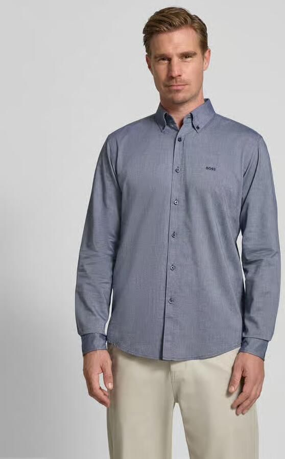 Boss Orange Regular fit vrijetijdsoverhemd met button-downkraag model 'Rickert - Foto 12