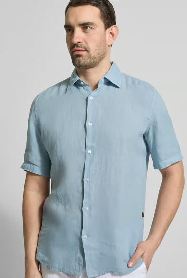 Boss Orange regular fit vrijetijdsoverhemd van puur linnen model 'RASH' - Foto 4