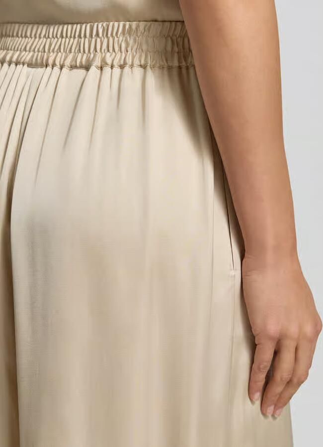 Boss Orange Regular fit wide leg broek van zuivere viscose model 'TALIA'