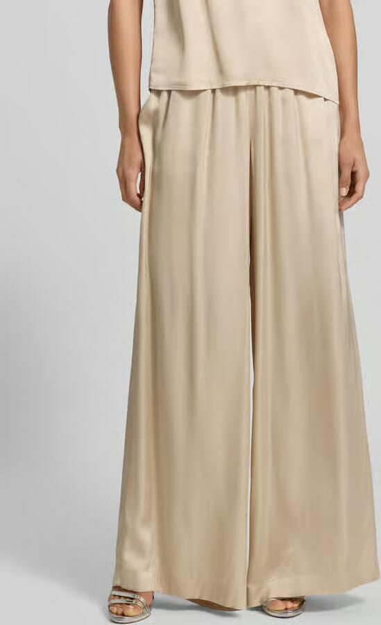 Boss Orange Regular fit wide leg broek van zuivere viscose model 'TALIA' - Foto 2