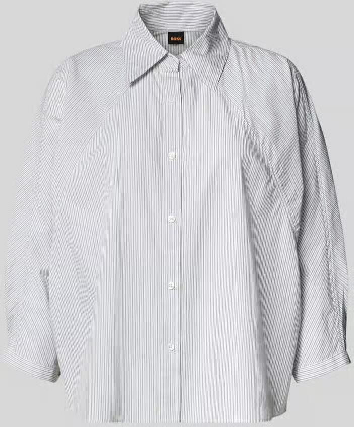 Boss Orange relaxed fit blouse met korte mouwen van puur katoen model 'C_BELENTA' - Foto 2
