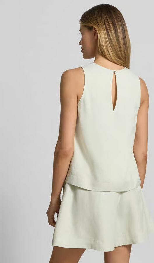 Boss Orange relaxed fit blousetop van mix van viscose en linnen model 'C_BACOLINA' - Foto 4
