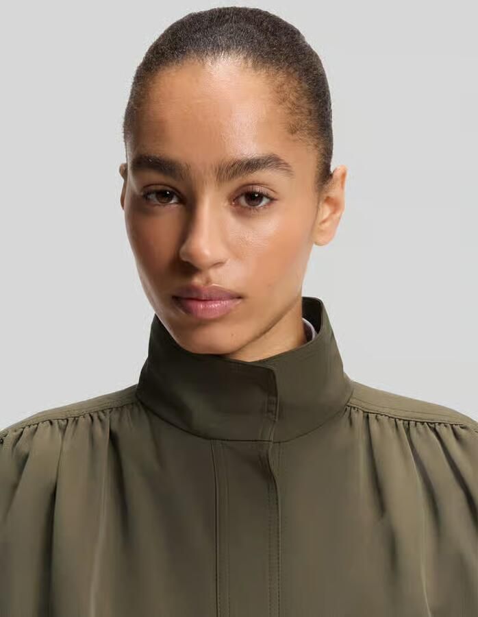 Boss Orange relaxed fit blouson van viscosemix met ballonzoom