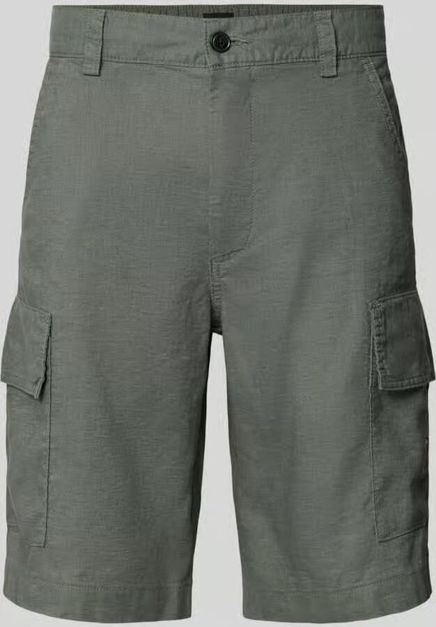 Boss Orange relaxed fit cargoshort van linnenmix model 'SISLA-CARGO-S1' - Foto 2