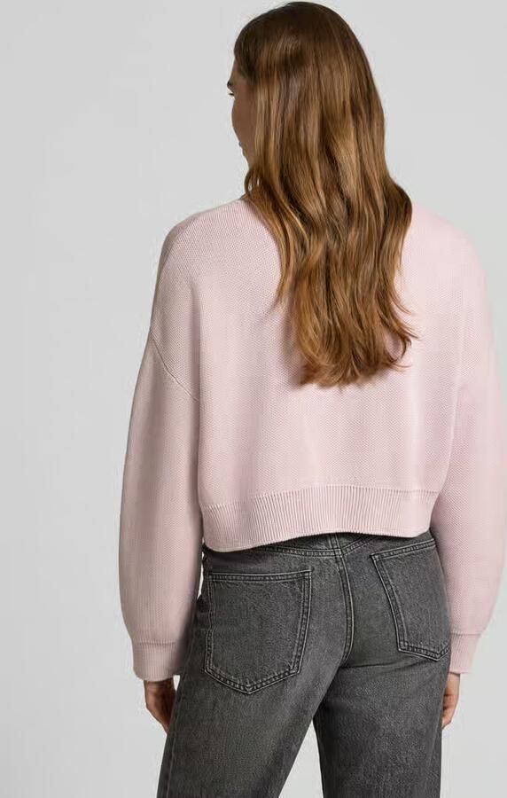 Boss Orange Relaxed fit gebreide pullover van puur katoen model 'FINEVRA'