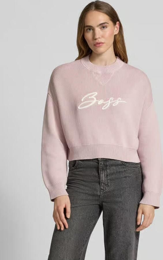 Boss Orange Relaxed fit gebreide pullover van puur katoen model 'FINEVRA' - Foto 2