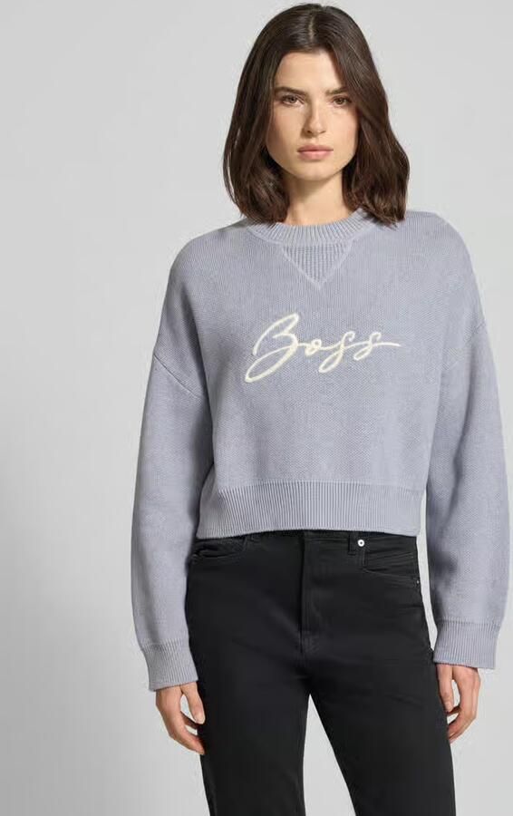 Boss Orange Relaxed fit gebreide pullover van puur katoen model 'FINEVRA' - Foto 2