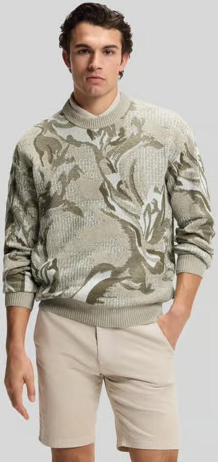 Boss Orange relaxed fit pullover in katoenmix model 'AFLORALO' - Foto 3