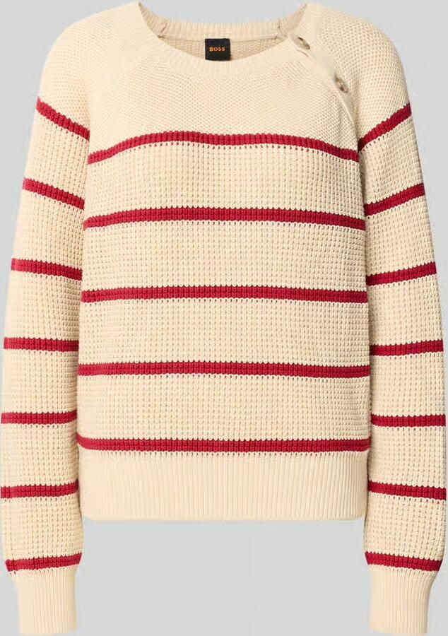 Boss Orange relaxed fit pullover van katoenmix model 'C_Farbori'
