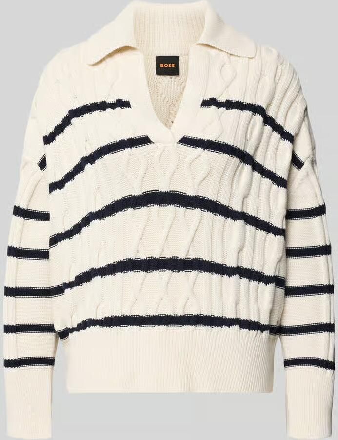 Boss Orange relaxed fit pullover van katoenmix model 'C_Farboria'