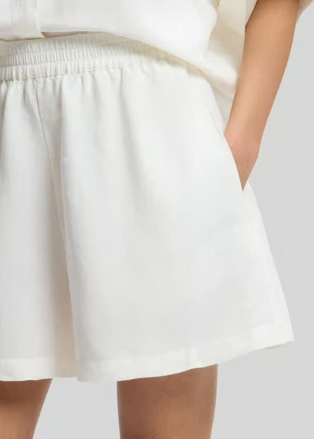 Boss Orange relaxed fit short van mix van linnen en viscose model 'TALLAN'