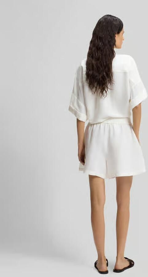 Boss Orange relaxed fit short van mix van linnen en viscose model 'TALLAN' - Foto 3