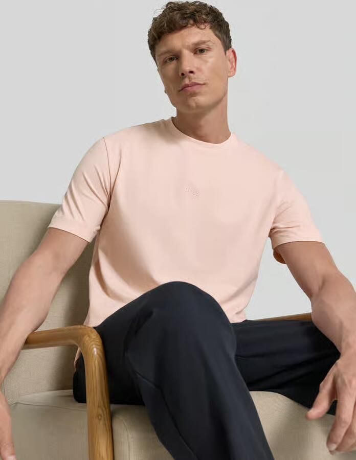 Boss Orange relaxed fit T-shirt van katoenmix model 'TCHUP' - Foto 5
