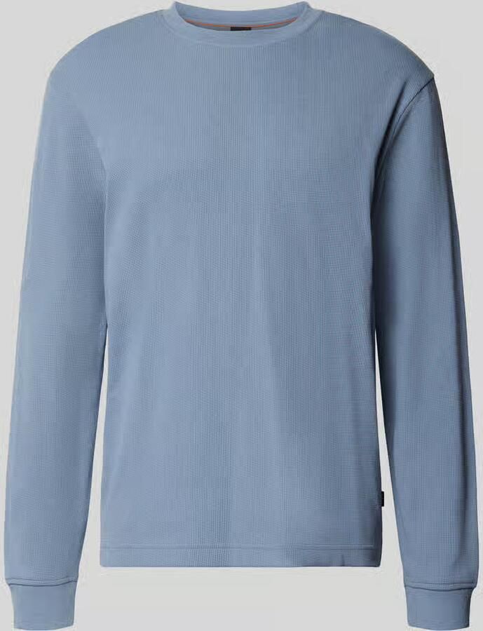 Boss Orange Shirt met lange mouwen met ribstructuur model 'We_Tempest'