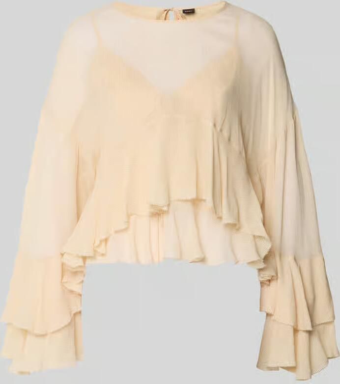 Boss Orange Slim fit blouse met lange mouwen van pure viscose model 'BLEJA'