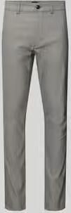 Boss Orange slim fit chino van katoenmix met linnen en met viscose