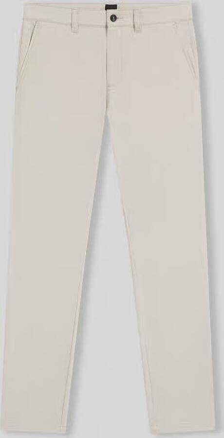 Boss Orange slim fit chino van katoenmix met linnen en met viscose