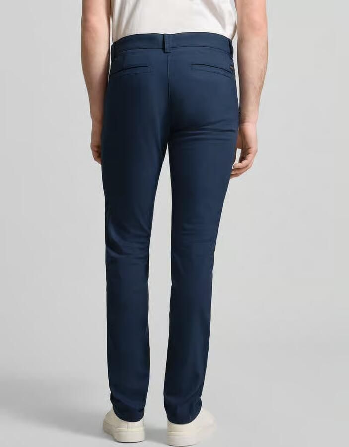 Boss Orange slim fit chino van katoenmix met linnen en met viscose - Foto 2
