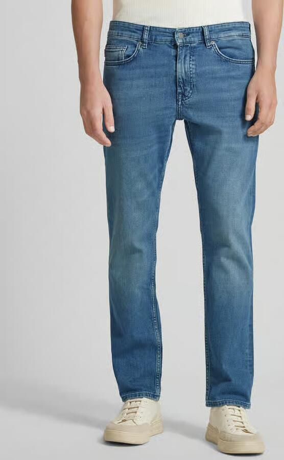 Hugo Boss Regular Fit Jeans 5-Pocket Stijl Taps toelopende pijp Medium blauw Blue Heren - Foto 18