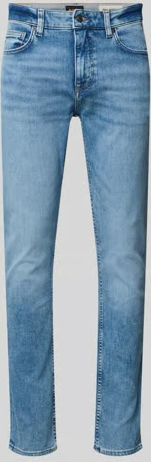 Boss Orange Straight fit jeans van katoenmix model 'DELAWARE' - Foto 4