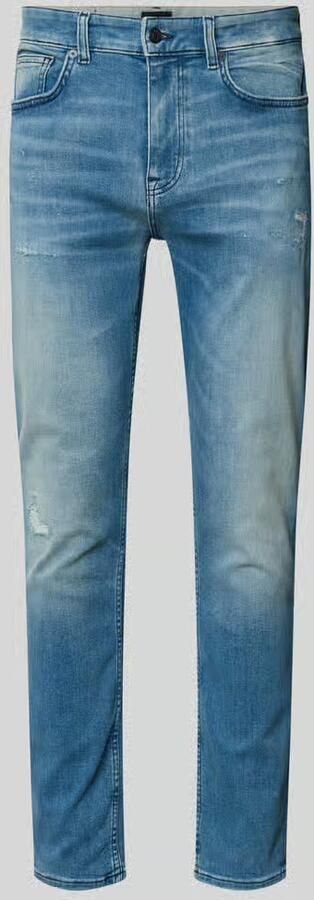 Boss Orange slim fit jeans van katoenmix model 'DELAWARE' - Foto 2