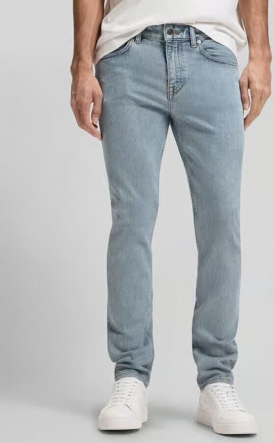 Boss Orange slim fit jeans van katoenmix model 'DELAWARE' - Foto 3