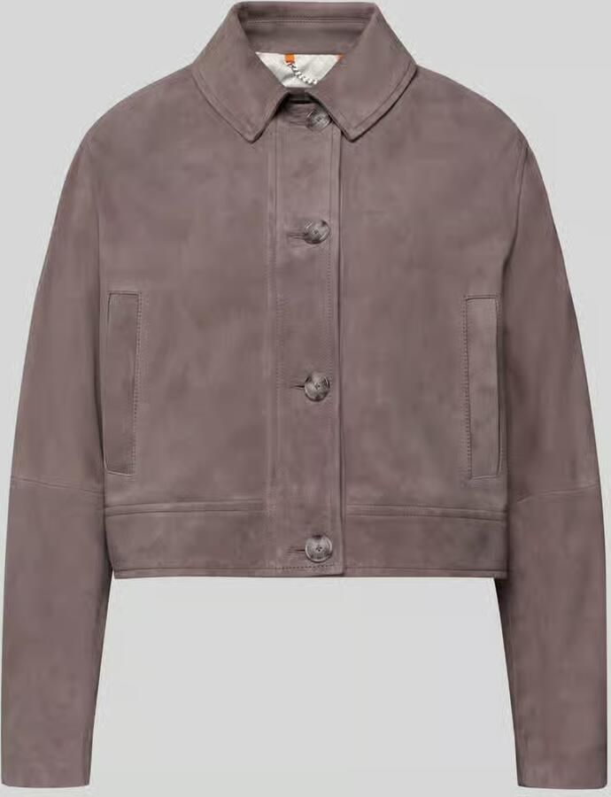 Boss Orange Slim fit leren jack van echt geitenleer model 'SADELA' - Foto 2