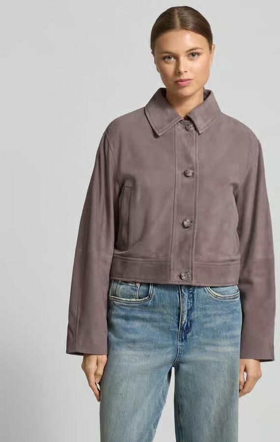 Boss Orange Slim fit leren jack van echt geitenleer Model 'SADELA' - Foto 2