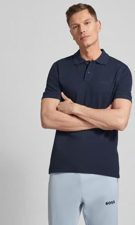 Boss Orange Slim fit poloshirt met korte knoopsluiting model 'Prime' - Foto 7