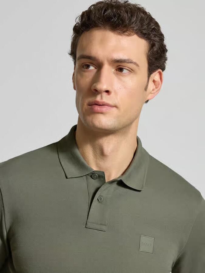 Boss Orange Slim Fit poloshirt van katoenmix model 'PASSENGER' - Foto 6