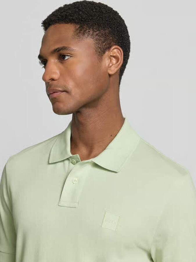 Boss Orange slim fit poloshirt van katoenmix model 'PASSENGER'