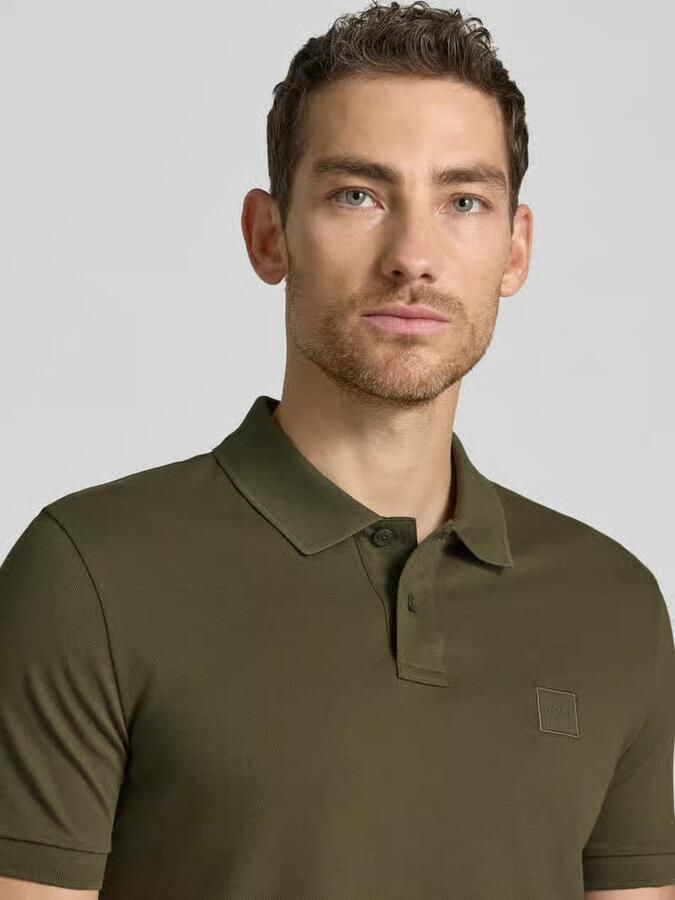 Boss Orange slim fit poloshirt van katoenmix model 'PASSENGER'