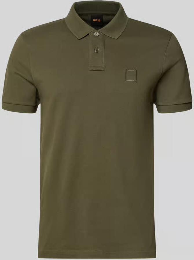 Boss Orange slim fit poloshirt van katoenmix model 'PASSENGER' - Foto 3