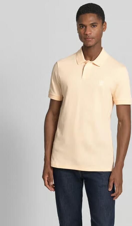 Boss Orange slim fit poloshirt van katoenmix model 'PASSENGER' - Foto 7