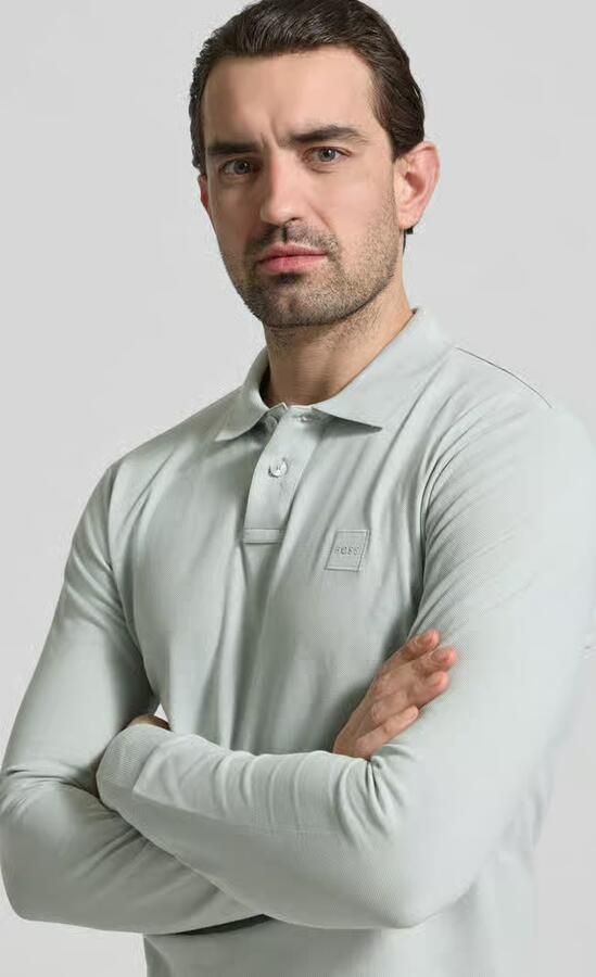 Boss Orange Slim Fit poloshirt van katoenmix model 'PASSERBY'