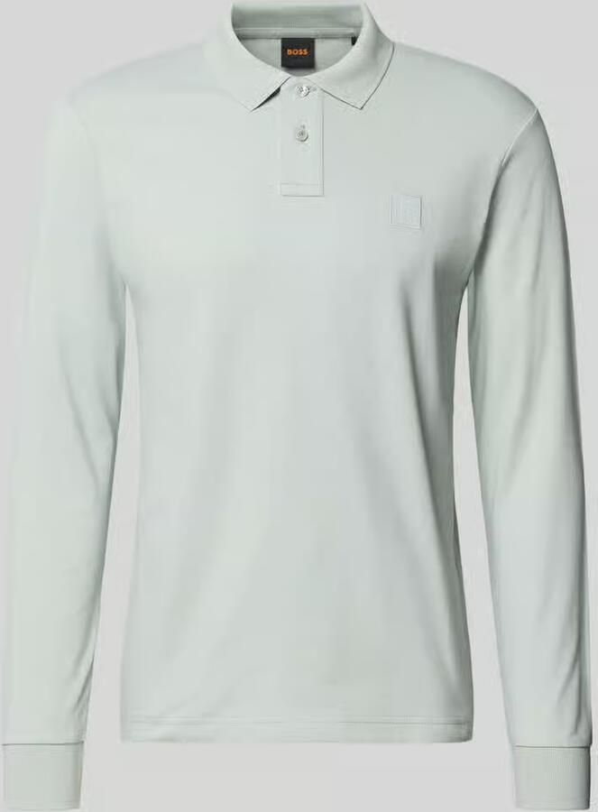 Boss Orange Slim Fit poloshirt van katoenmix model 'PASSERBY' - Foto 2