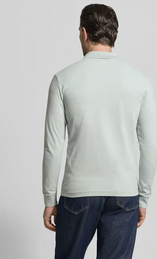 Boss Orange Slim Fit poloshirt van katoenmix model 'PASSERBY' - Foto 3