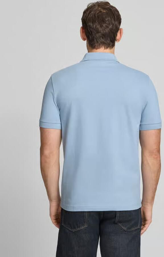 Boss Orange slim fit poloshirt van katoenmix model 'PASSERZIP' - Foto 7