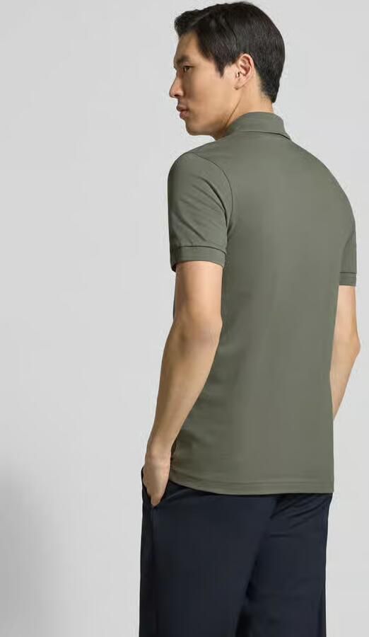 Boss Orange slim fit poloshirt van katoenmix model 'PASSERZIP' - Foto 5