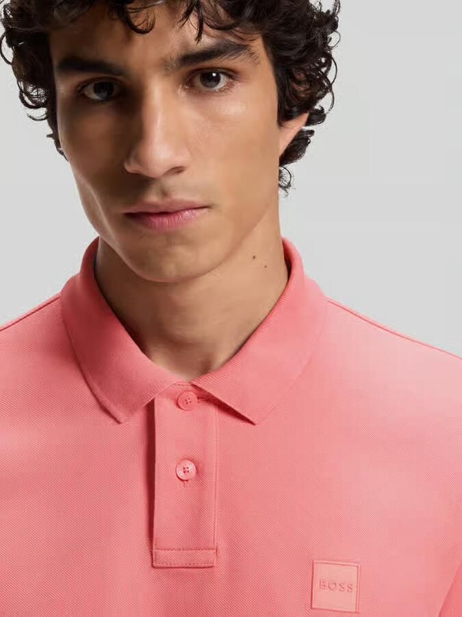 Boss Orange slim fit poloshirt van katoenstretch model 'PASSENGER' - Foto 3