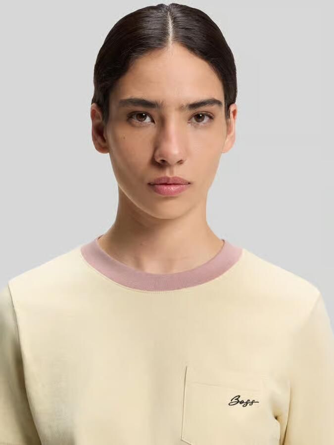 Boss Orange slim fit T-shirt van 100% katoen model 'C-EZOE'