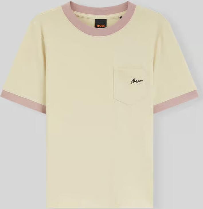 Boss Orange slim fit T-shirt van 100% katoen model 'C-EZOE' - Foto 2
