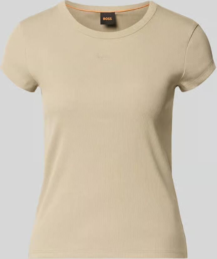 Boss Orange Slim fit t-shirt van katoenmix model 'C_Ecute' - Foto 2