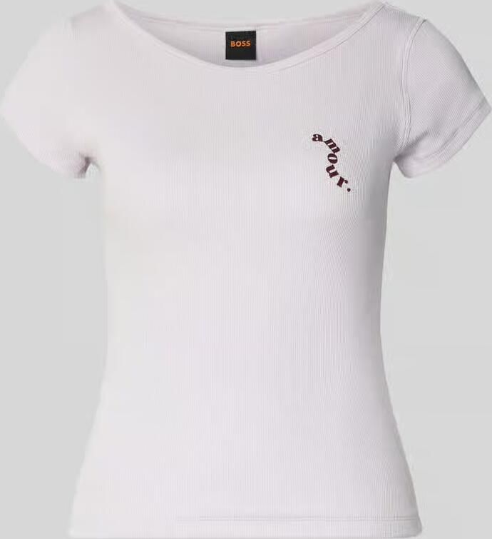 Boss Orange Slim fit T-shirt van katoenmix Model 'C_Etine' - Foto 2