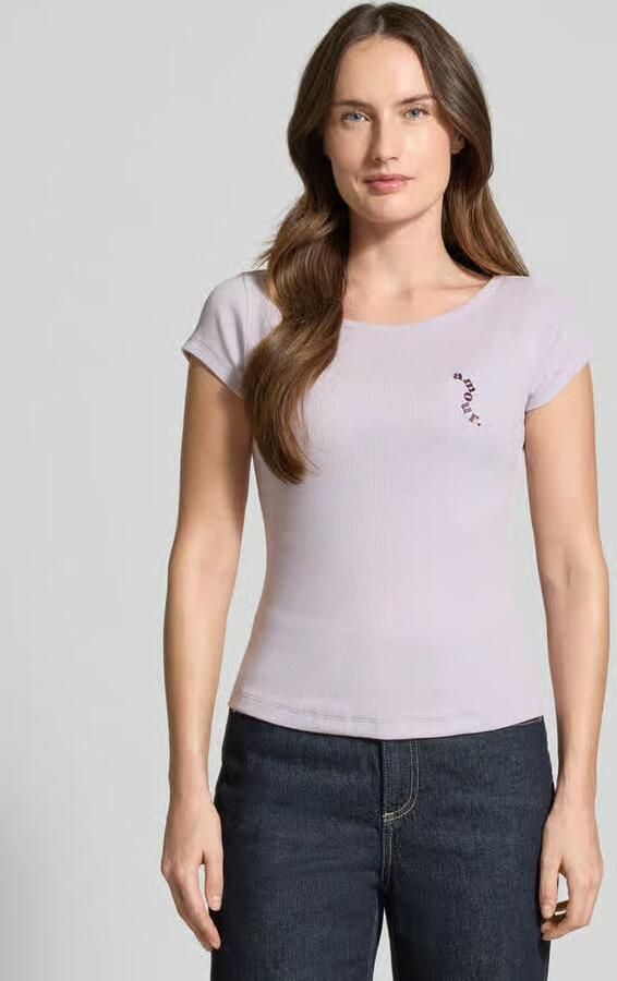 Boss Orange Slim fit T-shirt van katoenmix Model 'C_Etine' - Foto 4