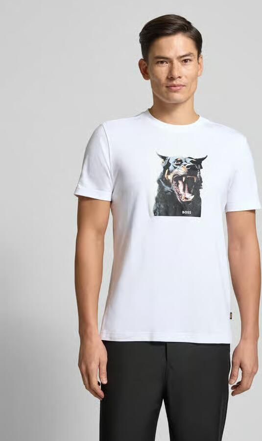 Boss Orange Slim fit T-shirt van puur katoen model 'TE_DOBERMANN' - Foto 2
