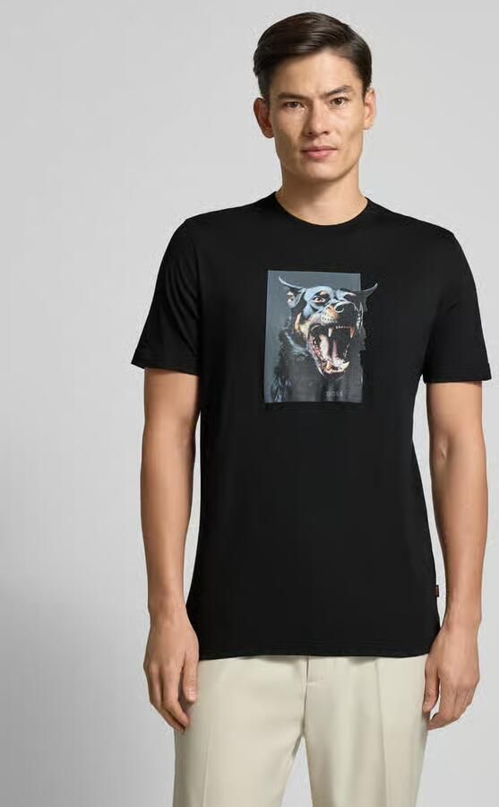 Boss Orange Slim fit T-shirt van puur katoen model 'TE_DOBERMANN' - Foto 2