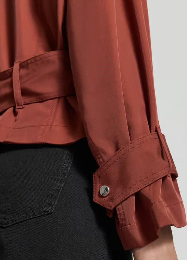 Boss Orange Slim fit trenchcoat van viscosemix model 'C-Jophelia'